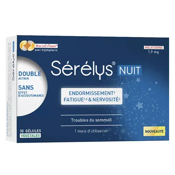 Sérélys Nuit Mélatonine 1,9 ml 30 gélules végétales