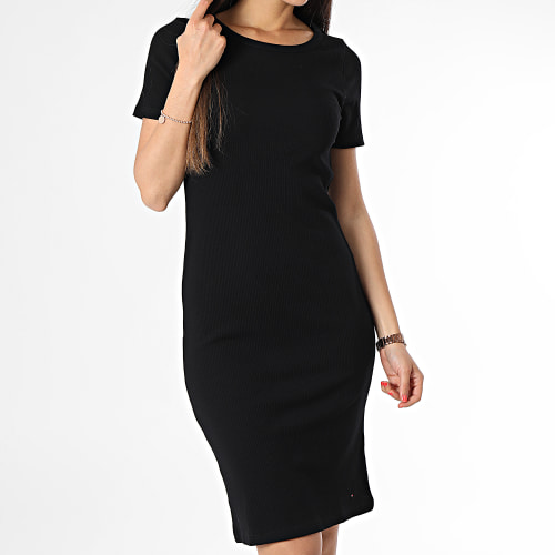 Robe Manches Courtes Femme 5X2 8834 Noir