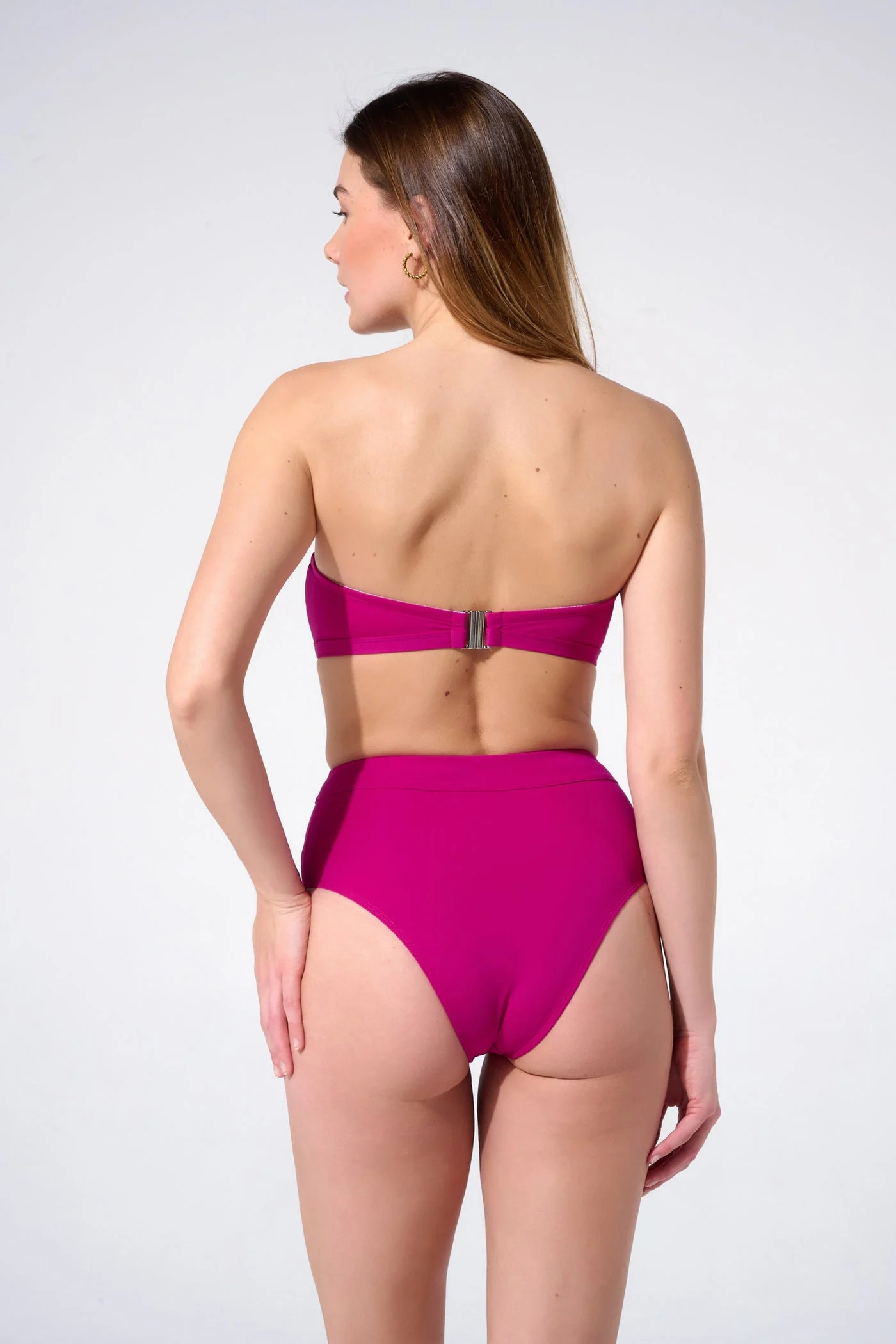 BANDEAU L'HABILLE UNI - Maillot de bain haut de bikini bandeau | Rose