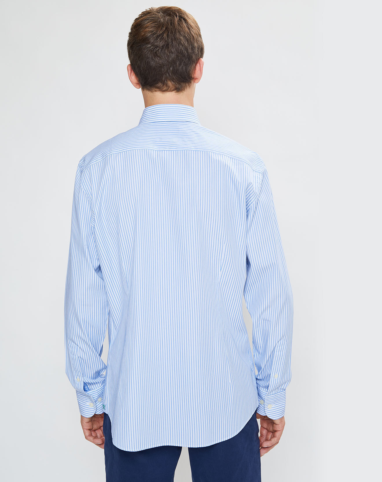 Hackett London Chemise Slim Fit à rayures  bleue