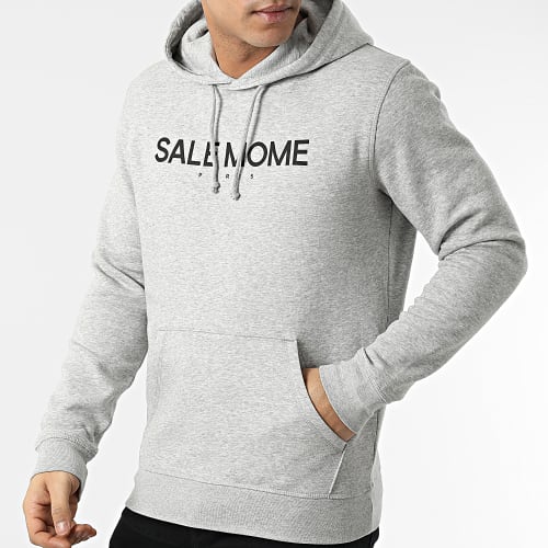 Sweat Capuche Koala Gris Chiné Noir