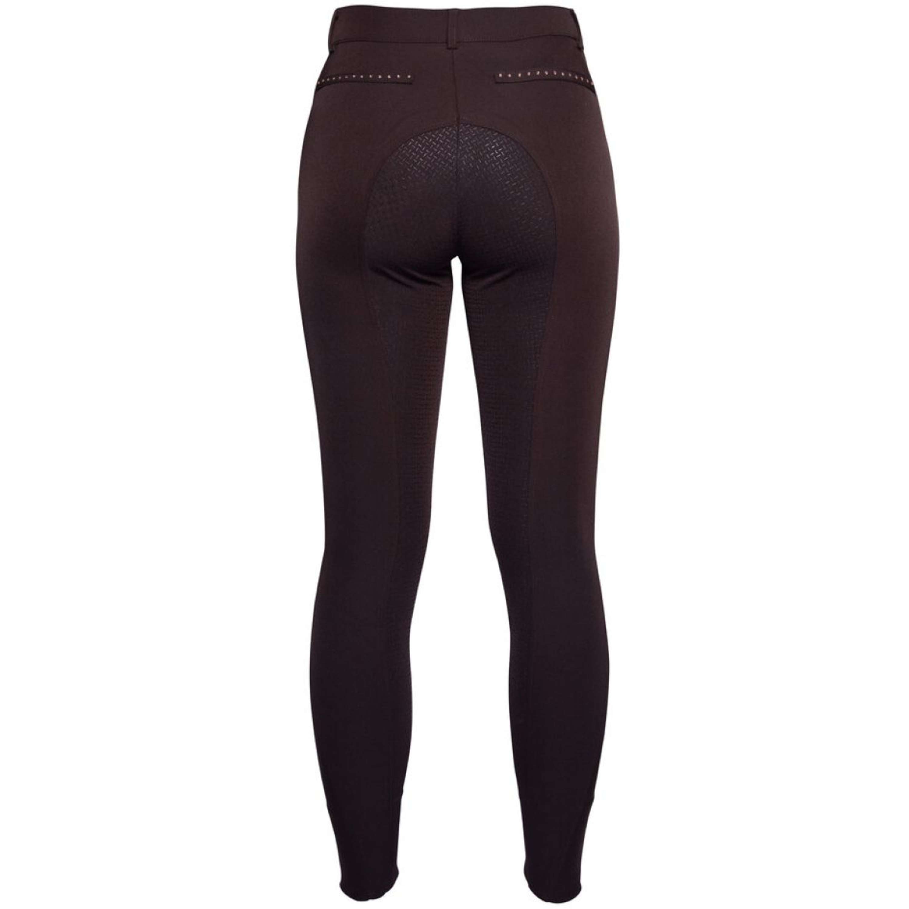 HKM Rijbroek Rosegold Glamour Full Grip Bruin/Rosegoud