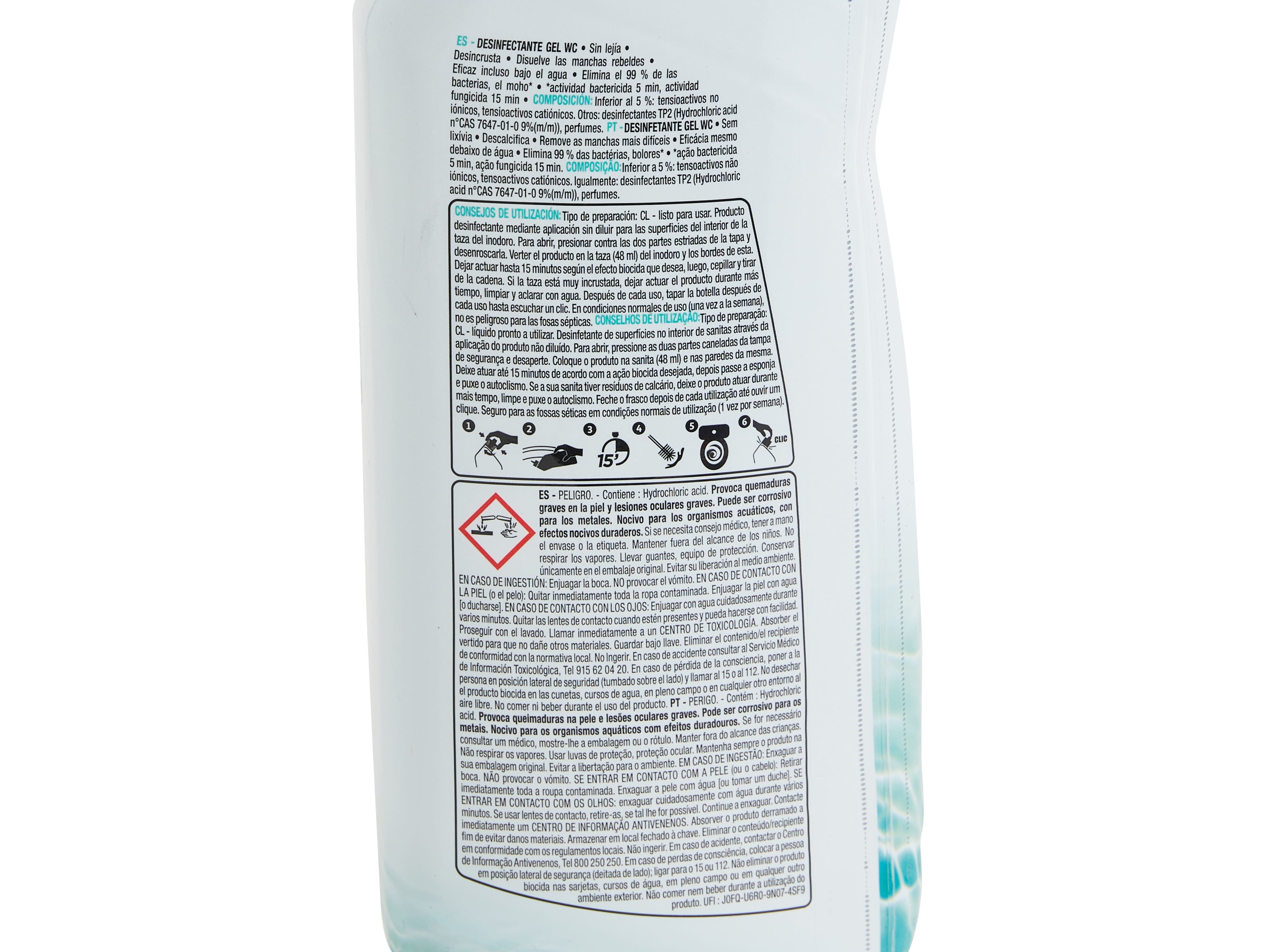 DESINFETANTE GEL AUCHAN WC SEM LIXÍVIA 750ML
