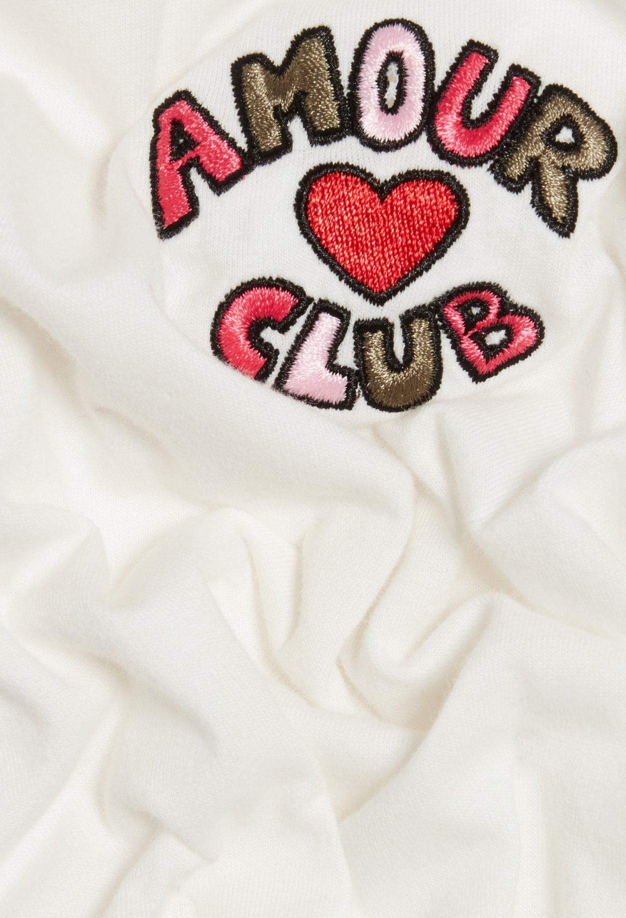 T-shirt manches courtes Amour club Blanc