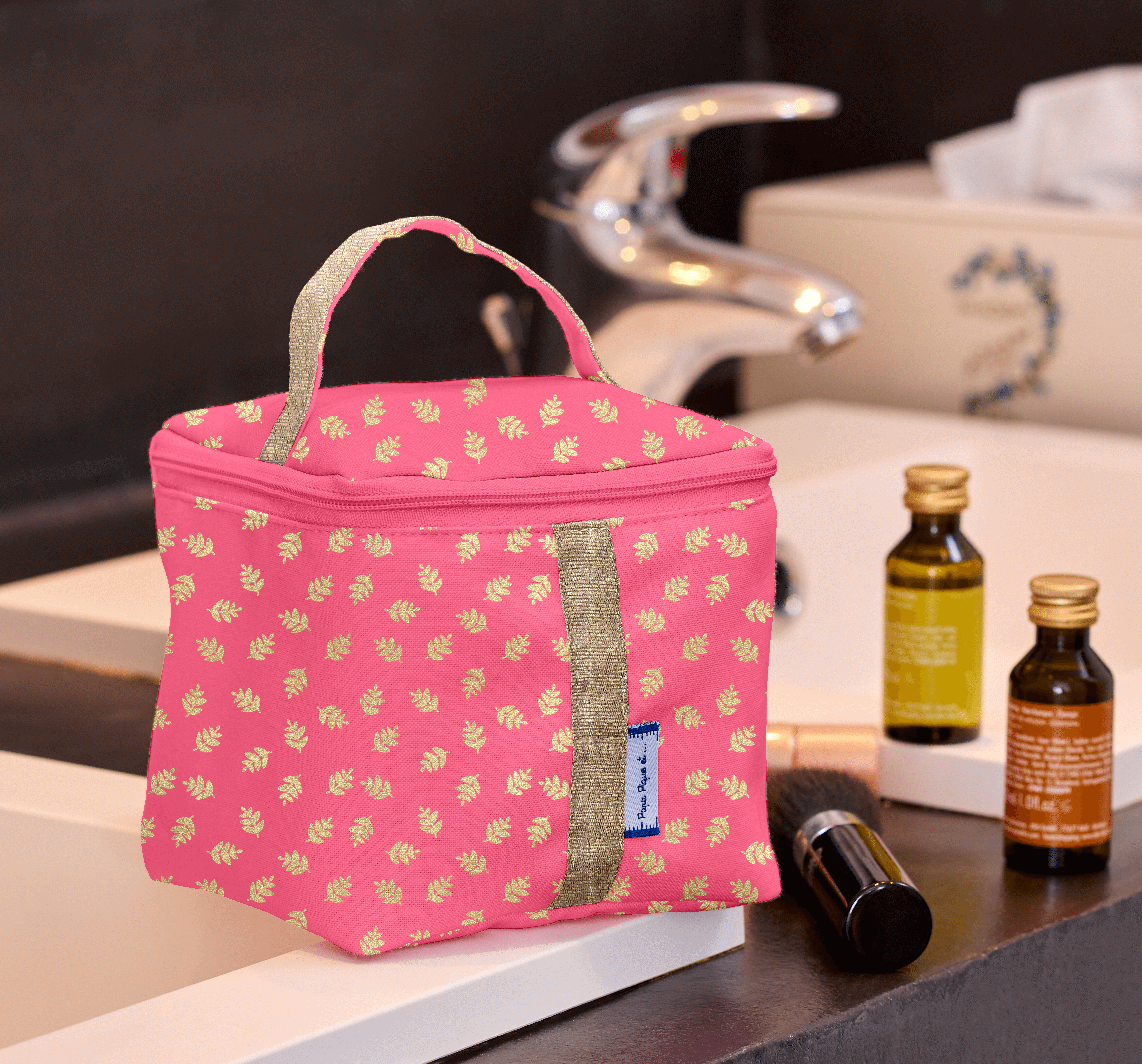 Petit Vanity Feuillage Or Rose