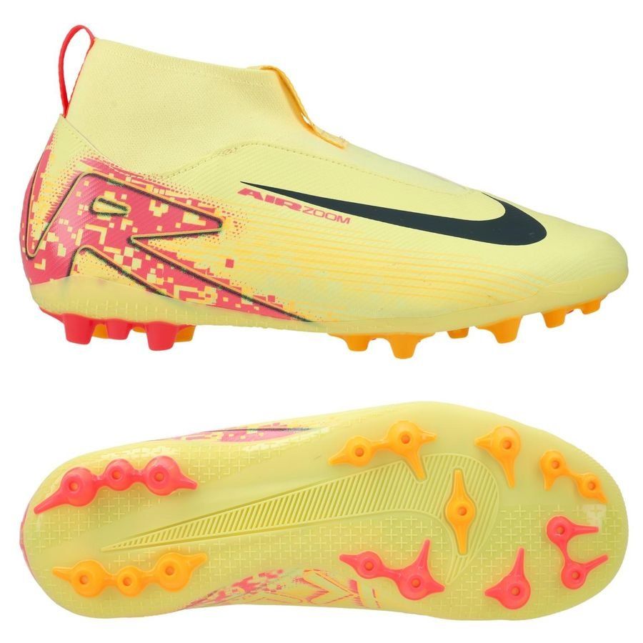 Nike Air Zoom Mercurial Superfly 10 Academy AG Mbappé Personal Edition - Orange/Bleu Enfant