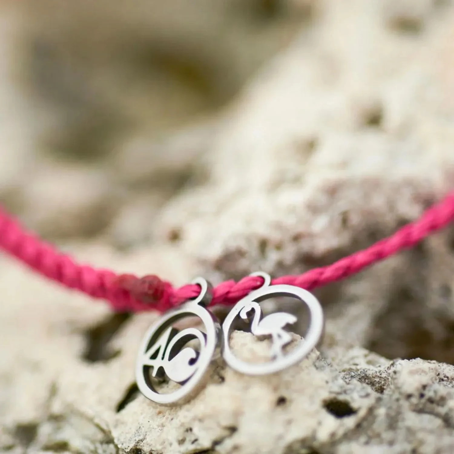 4Ocean Flamingo Braided Bracelet Armbånd Nylon 253300