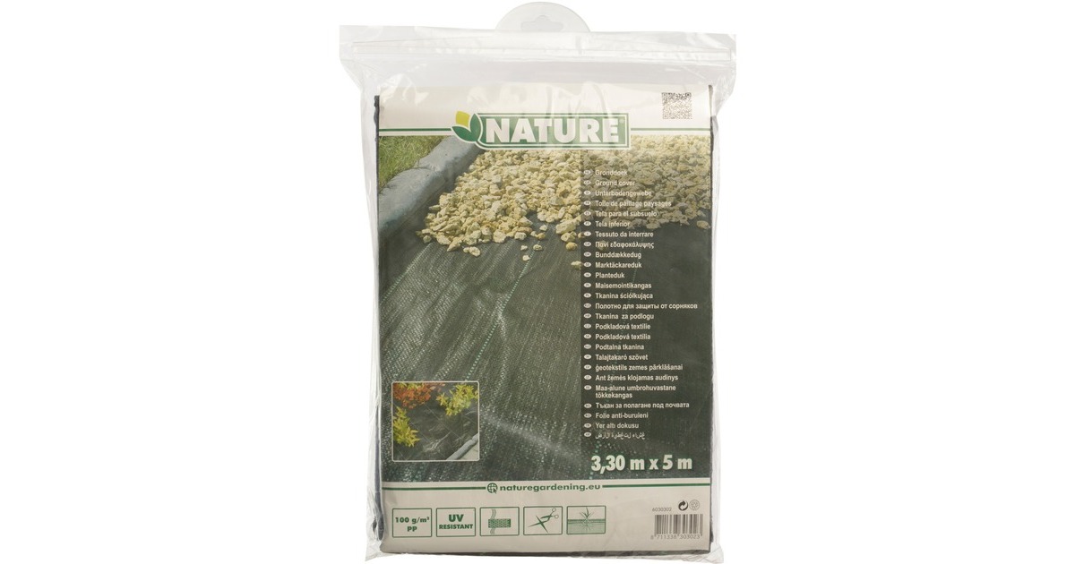 NatureGronddoek grondzeil  (Zwart, 3,30 x 5 m)