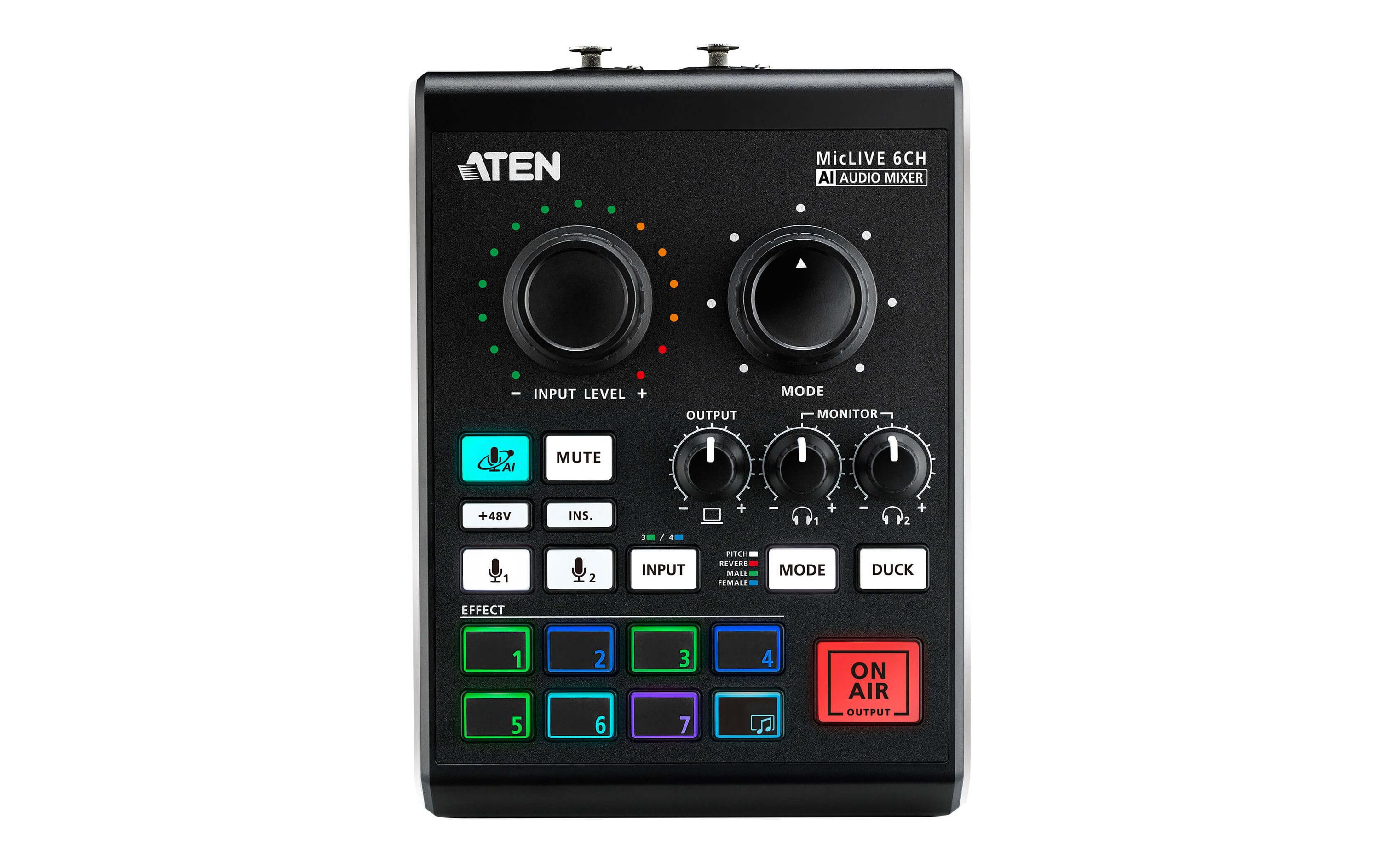 Mischpult UC8000 MicLive 6CH Audio Mixer<br>All-in-One-Design vereinfacht Audio-Mixing-Workflow für Podcasting