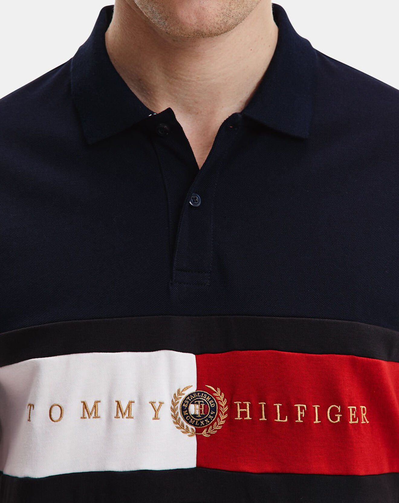 Tommy Hilfiger Polo regular Icon Chest Flag bleu marine
