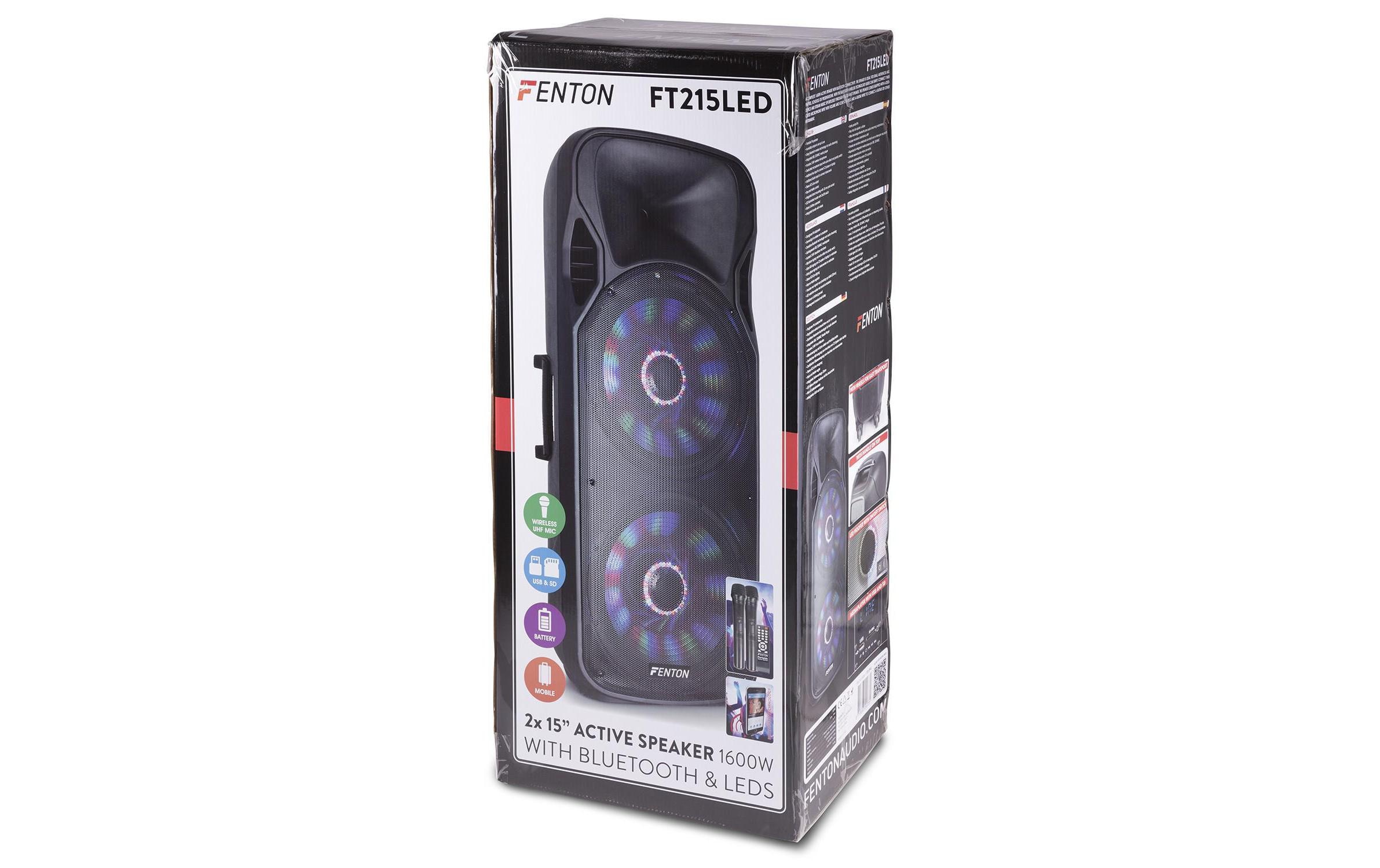 FENTON Lautsprecher »FT215LED Aktiv Trolley-Speaker« ( )