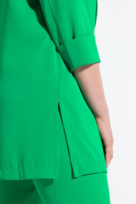 Blazer, Reverskragen, Seitenschlitze, 3/4-Arm, naturgrün