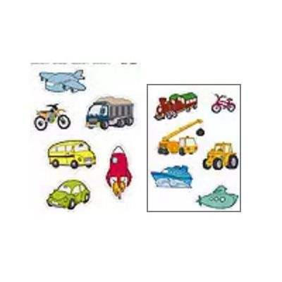 Apli - 24 maxi gommettes - transports