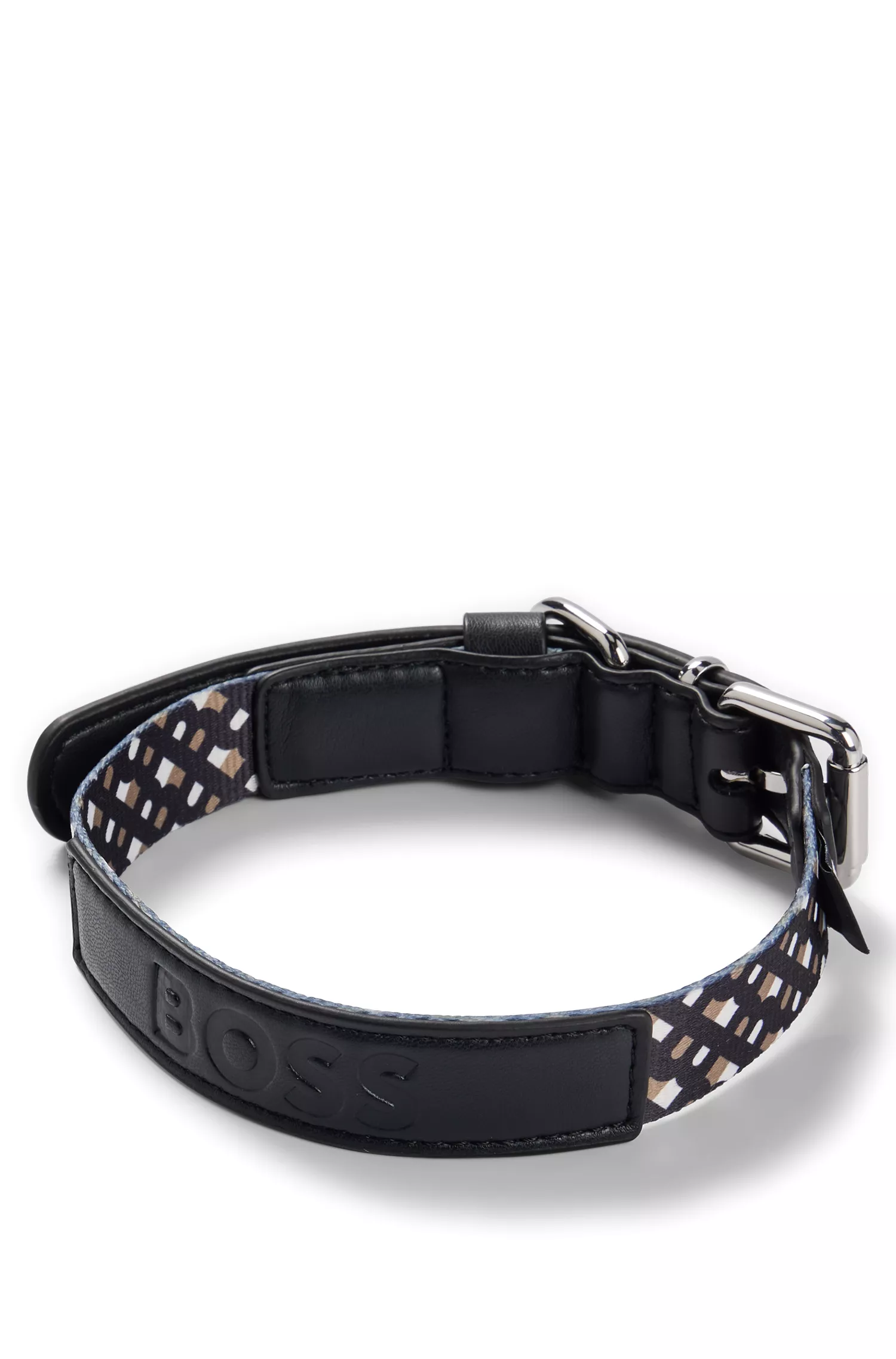 Coleira BOSS Black-Dog com ferragens metálicas