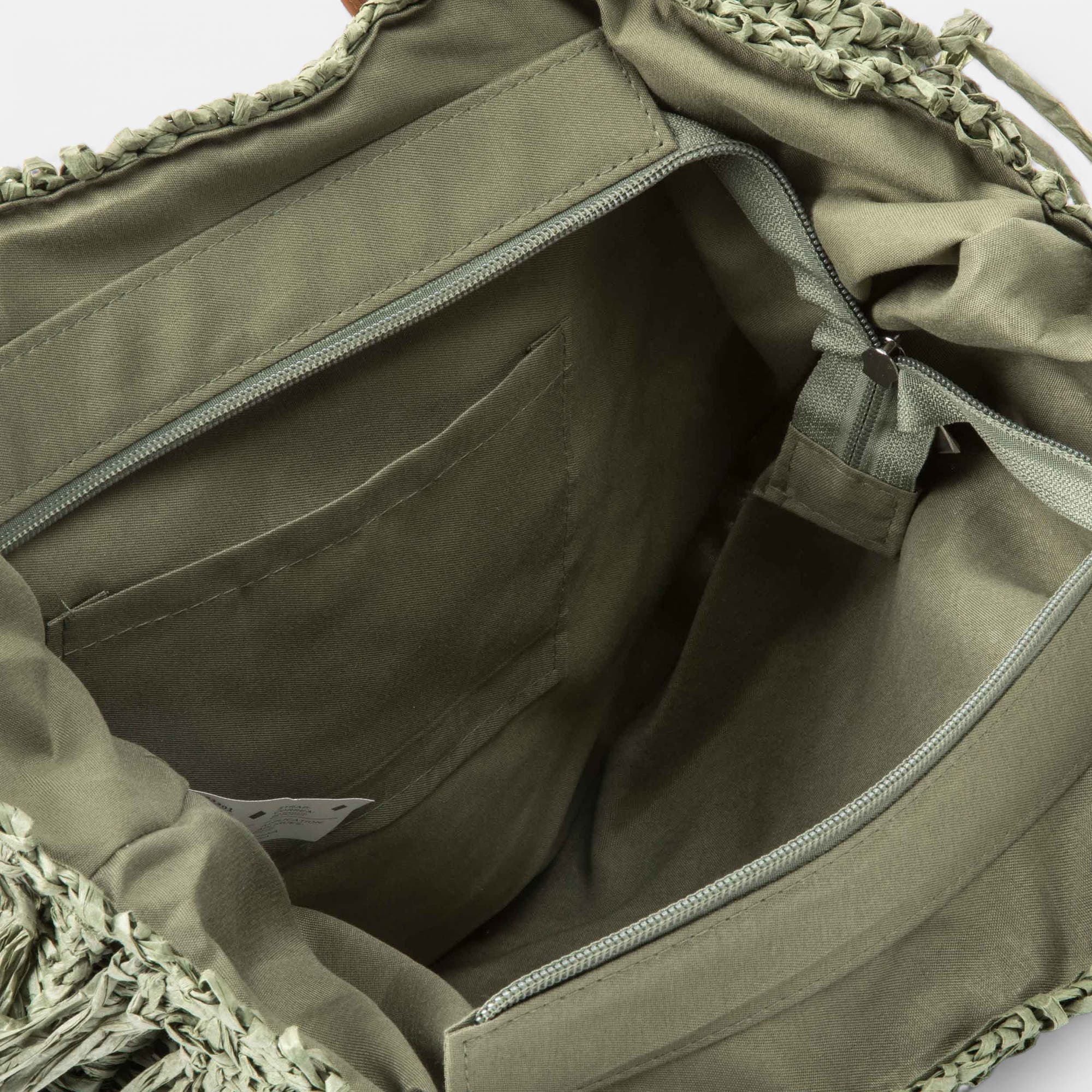 Sac de shopping kaki