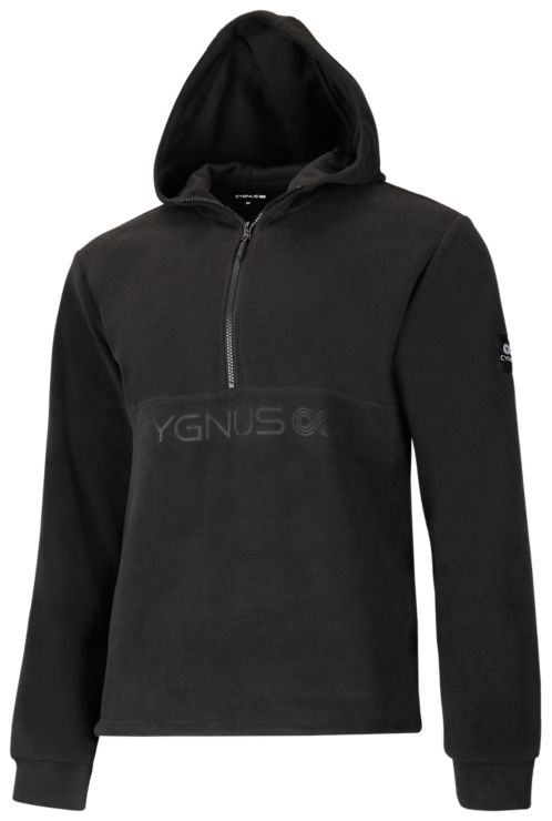 CygnusHALF ZIP FLEECEHOODY - schwarz