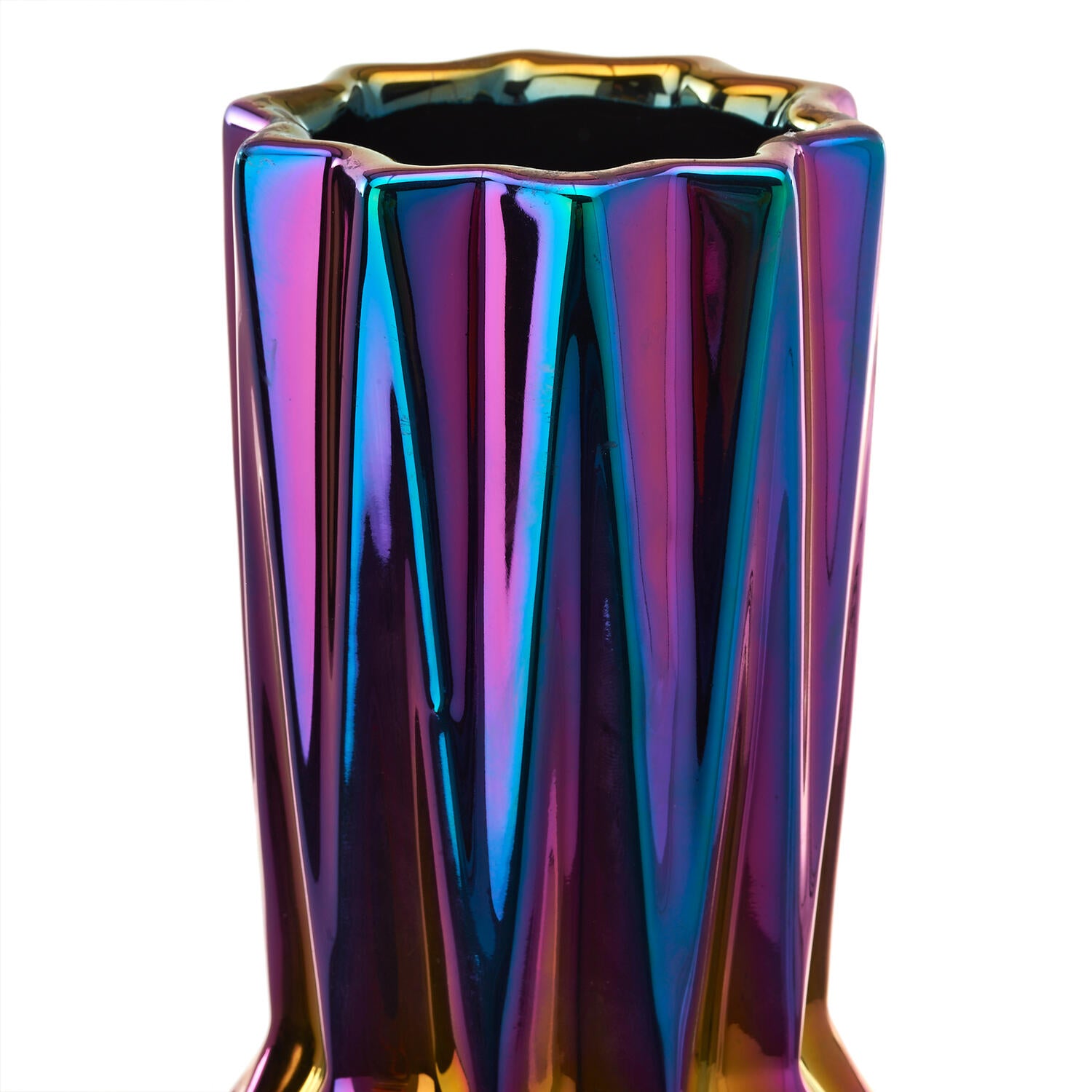 POLSPOTTEN  Oily Folds vase, L - multi