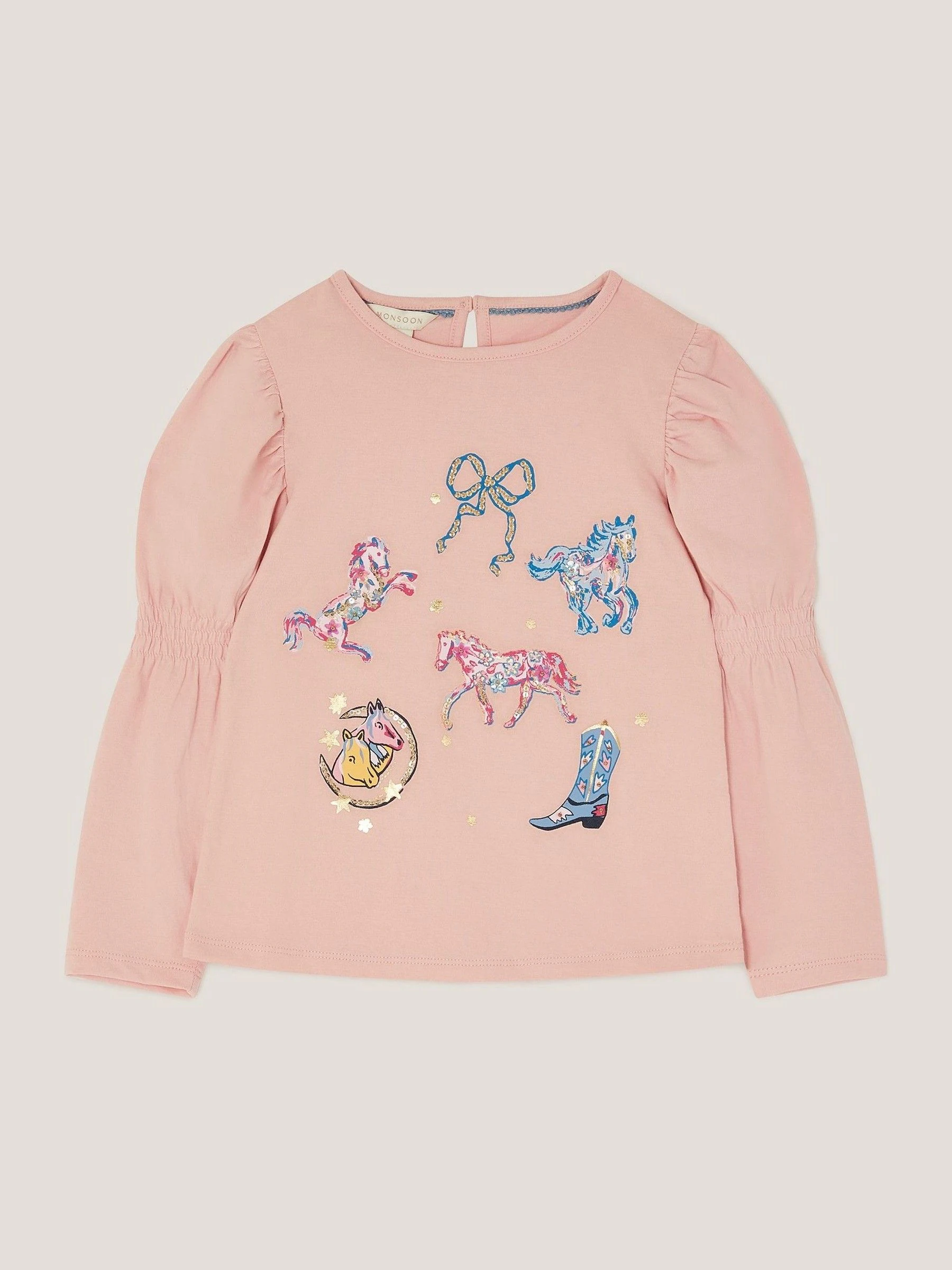 Monsoon Western Horse Print Top