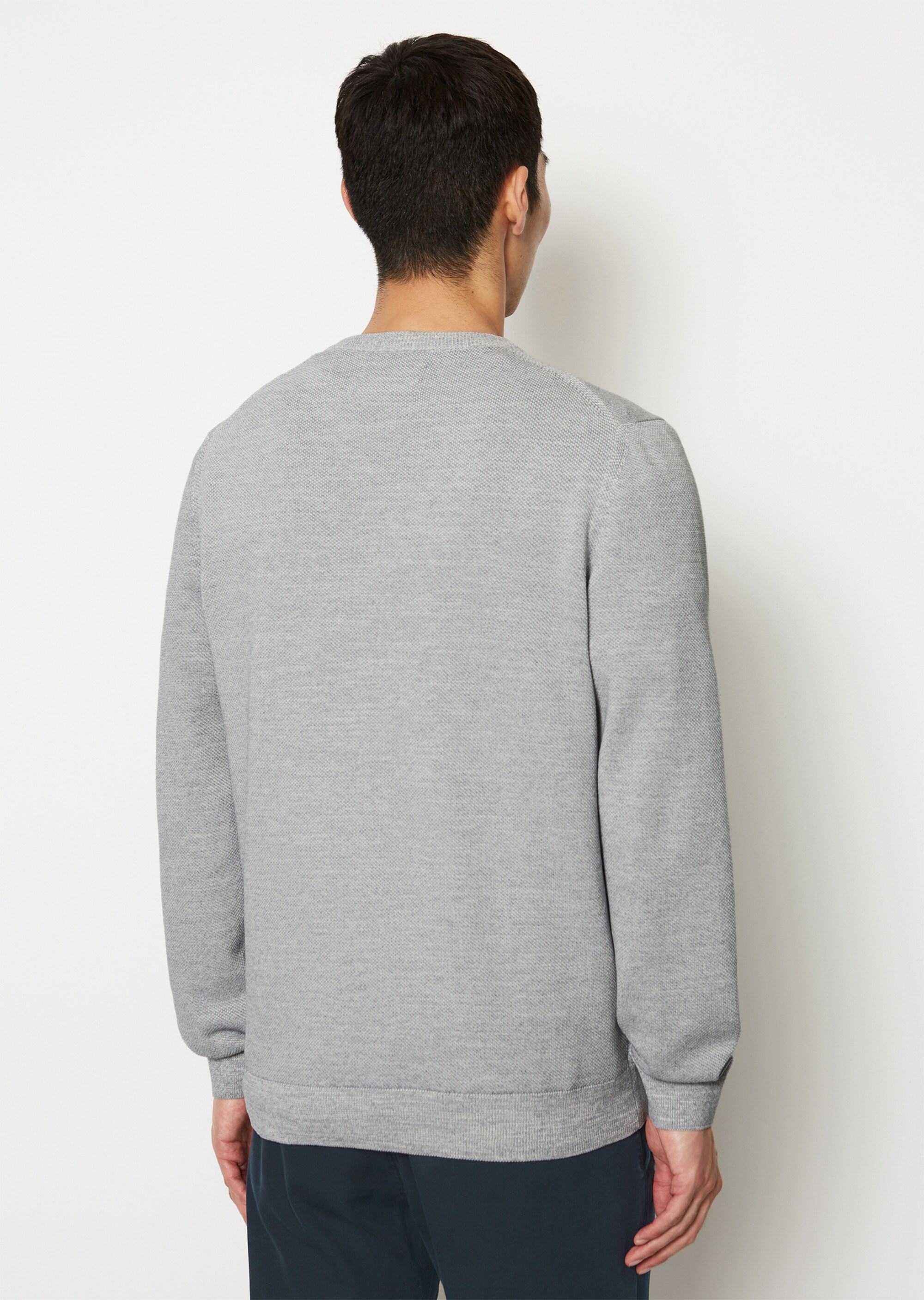 Pullover regular mit feiner Piqué-Struktur