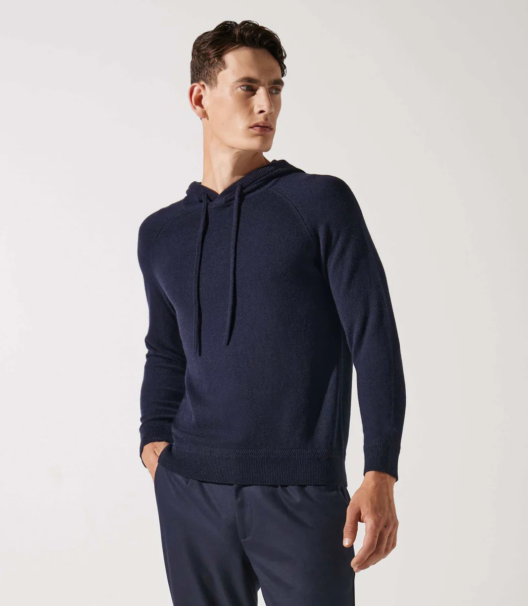 Pull à capuche marine