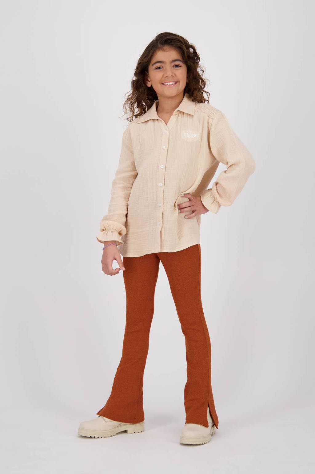Vingino flared broek Sara bruin