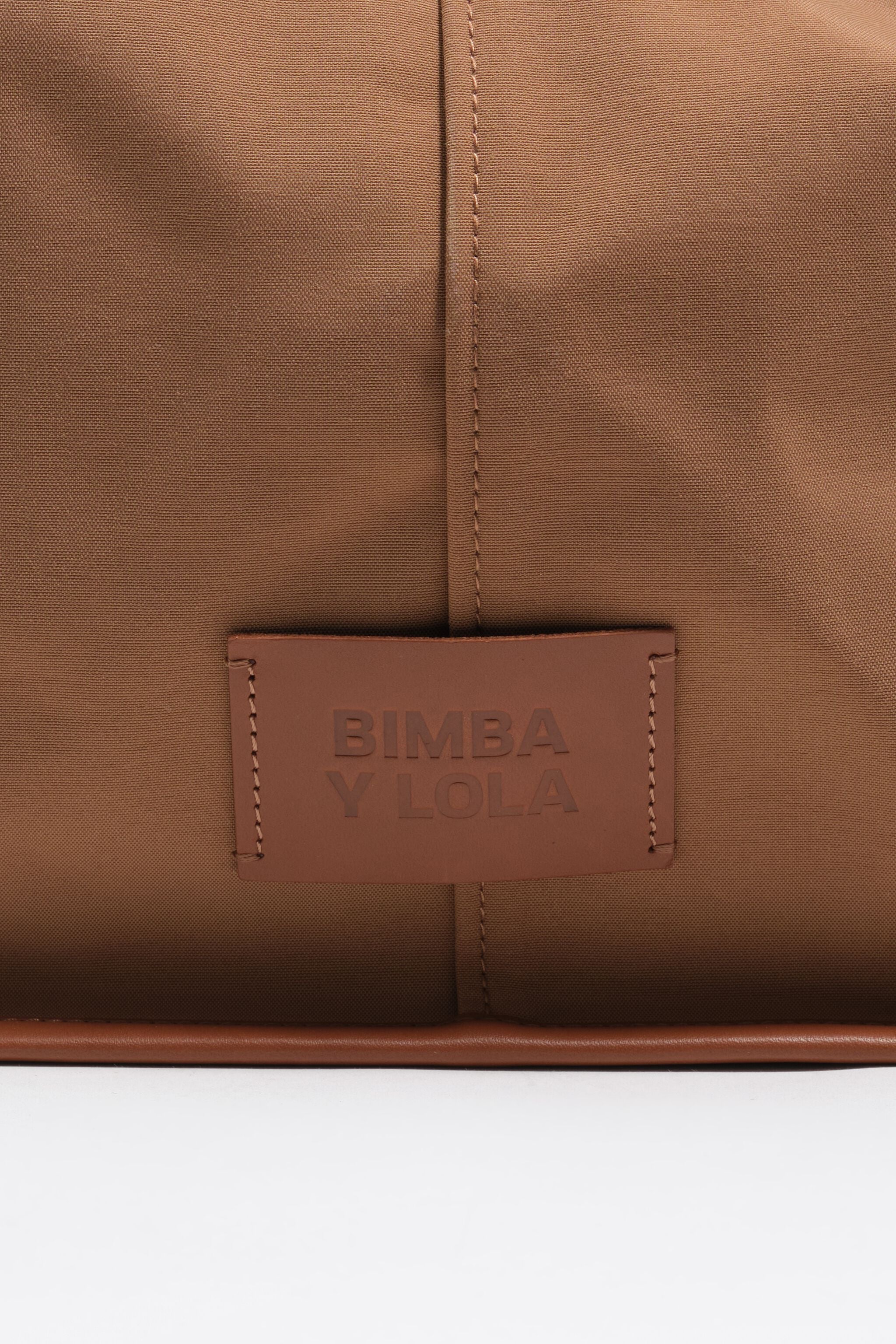 Sacola grande de compras em gabardine cor canela