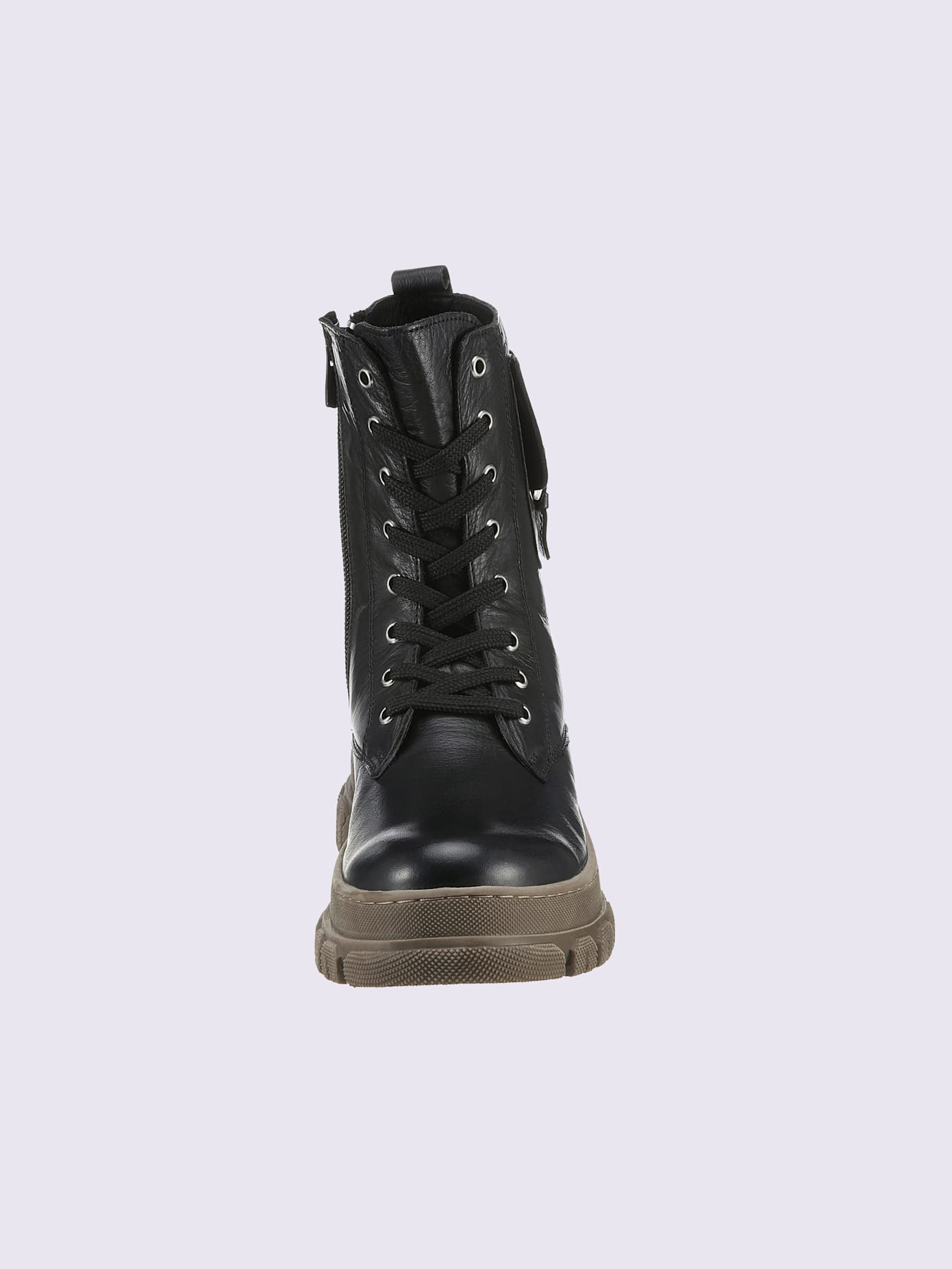 Bottines à lacets cuir nappa de vache
