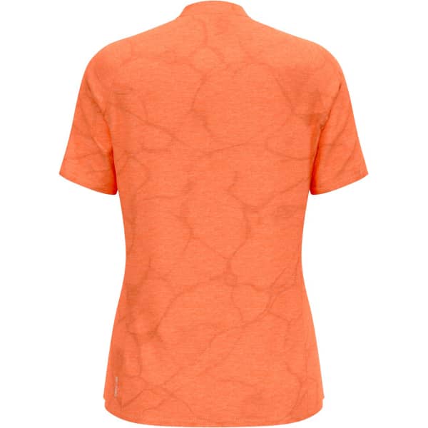 T-shirt running ODLO W ASCENT CHILLTEC POLO S/S LIVING CORAL MELANGE