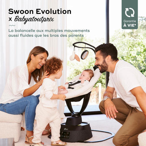 Balancelle Swoon Evolution curl white x Babyatoutprix - BABYMOOV