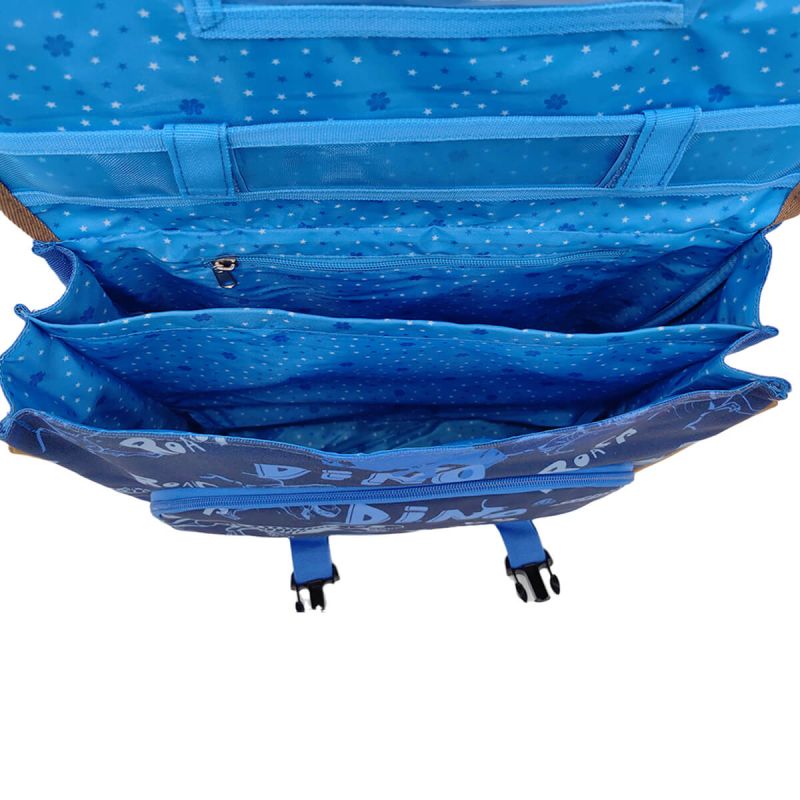 Cartable scolaire Dino 41 cm Bleu