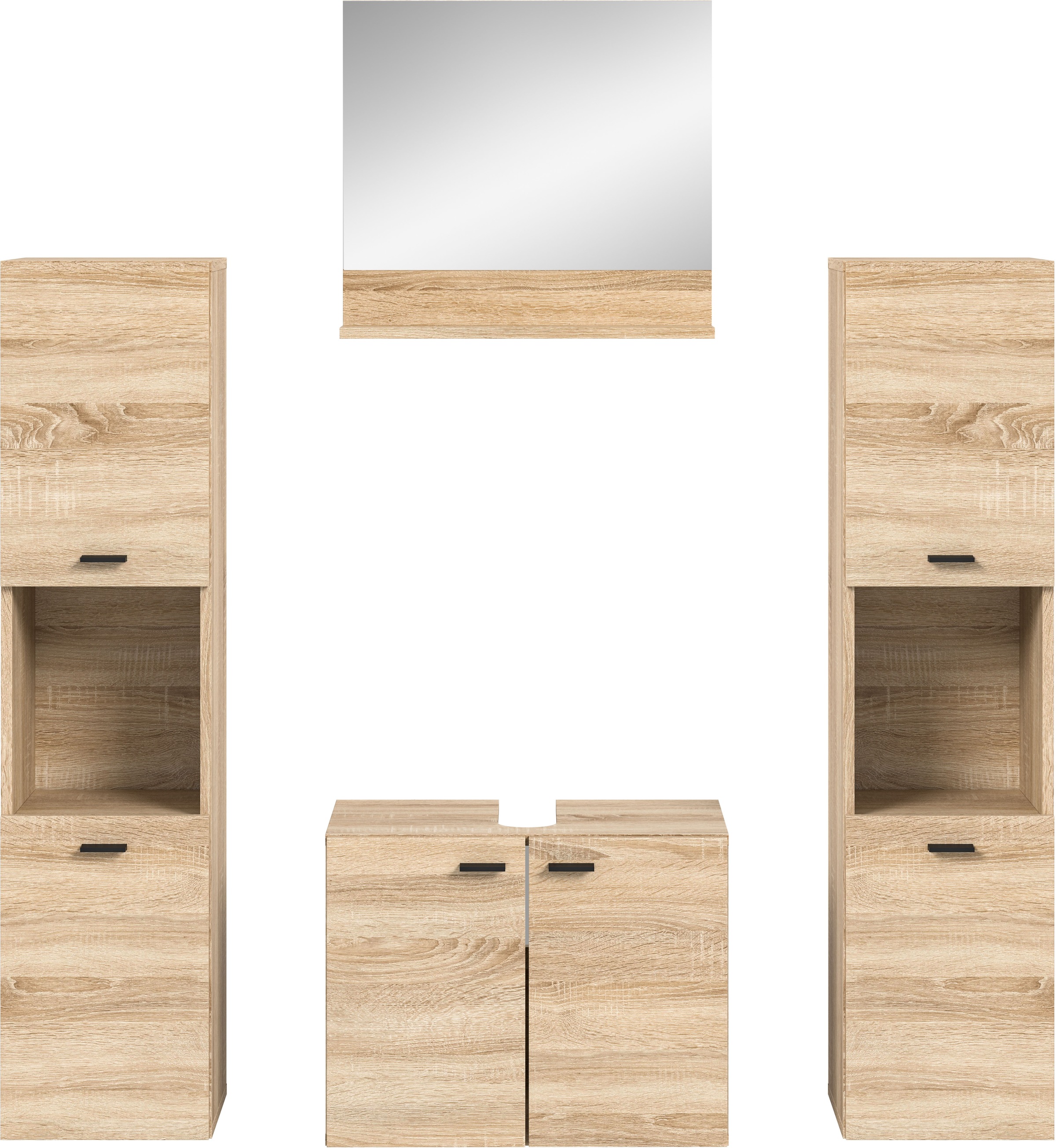 welltime Badmöbel-Set »Tampa, Breite 137cm, 4-teilig« 4 Stk. tlg.