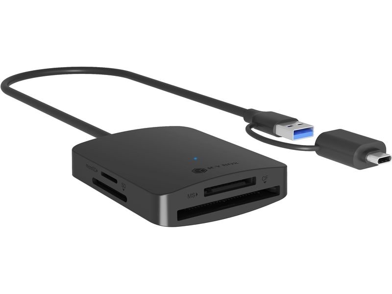 ICY BOX Card Reader Extern IB-CR302-CU3 4-in-1 Kartenleser mit USB 3.2 Gen 1 Type-A   Type-C