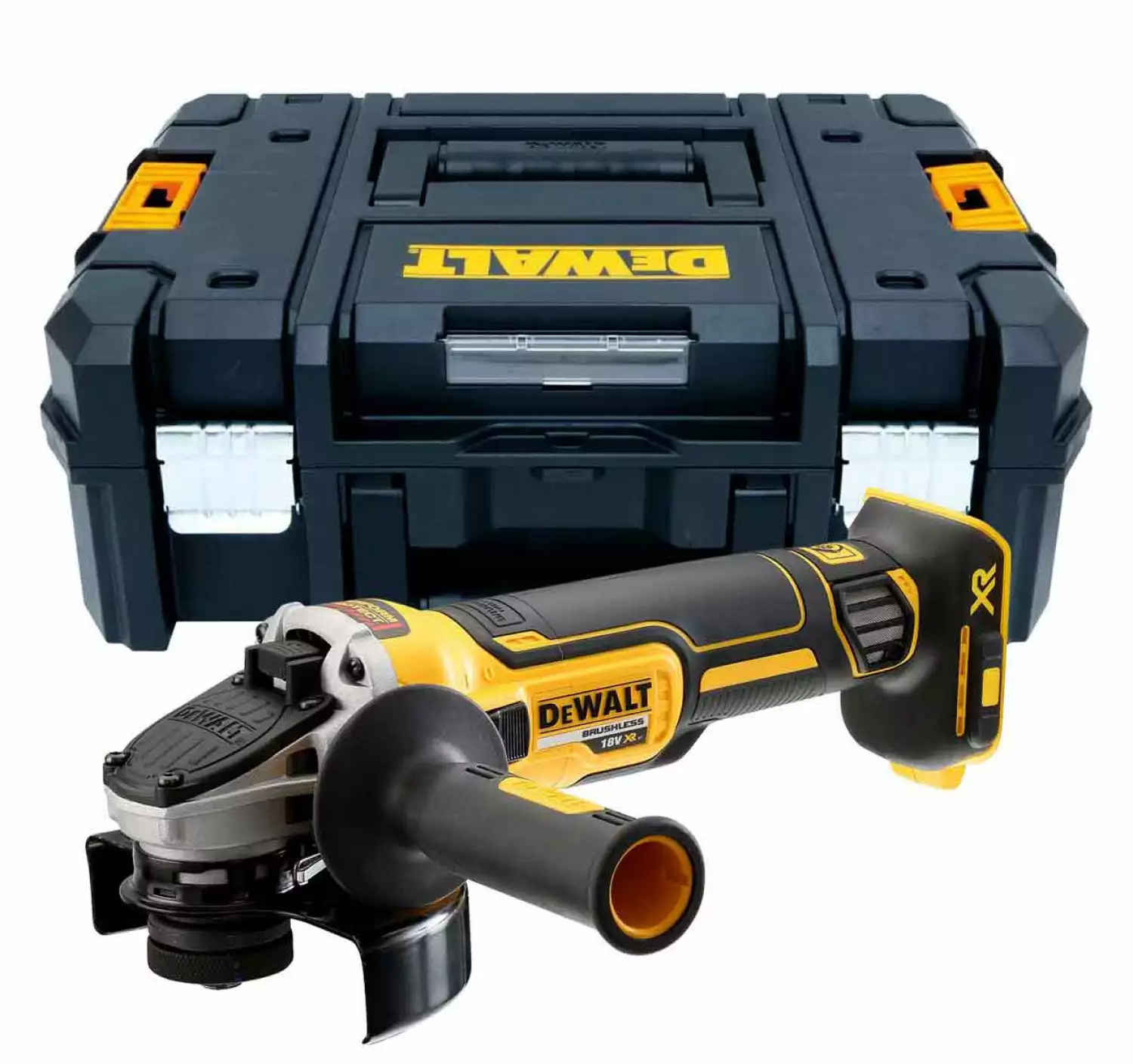 DeWALT DCG405NT 18V Li-Ion accu haakse slijper body in TSTAK - 125mm - koolborstelloos