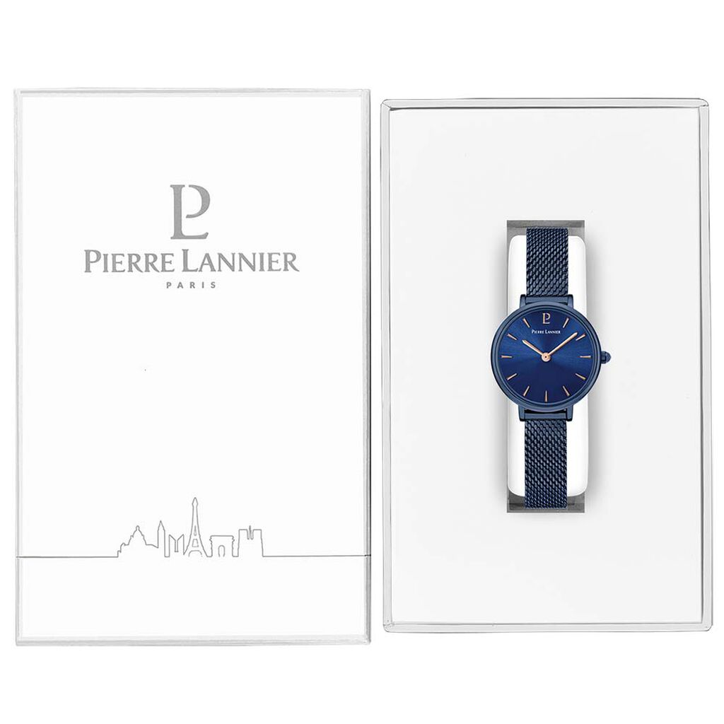 Montre Lannier Pierre Nova Acier Bleu