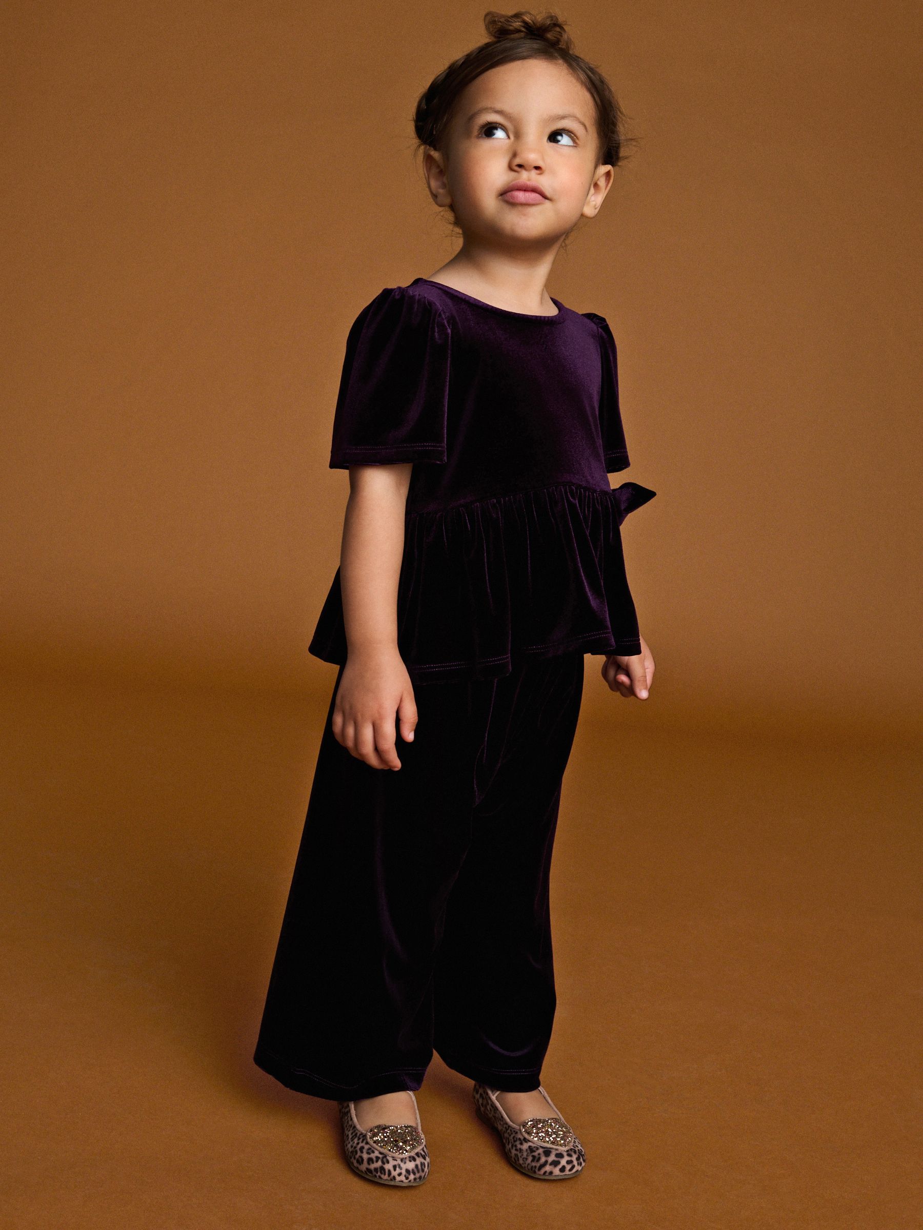 Paars - Velvet Co-ord Set (3mths-8yrs)