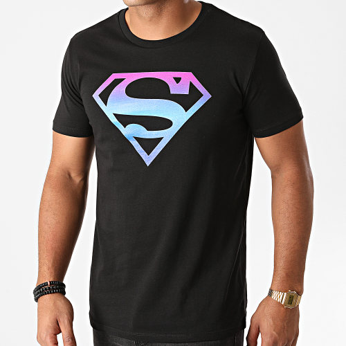 Tee Shirt Superman Gradient Logo Noir