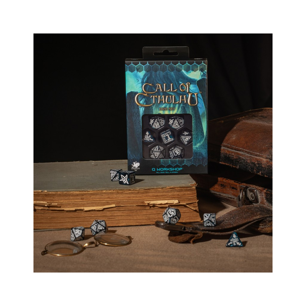 Call of Cthulhu Abyssal & white Dice Set
