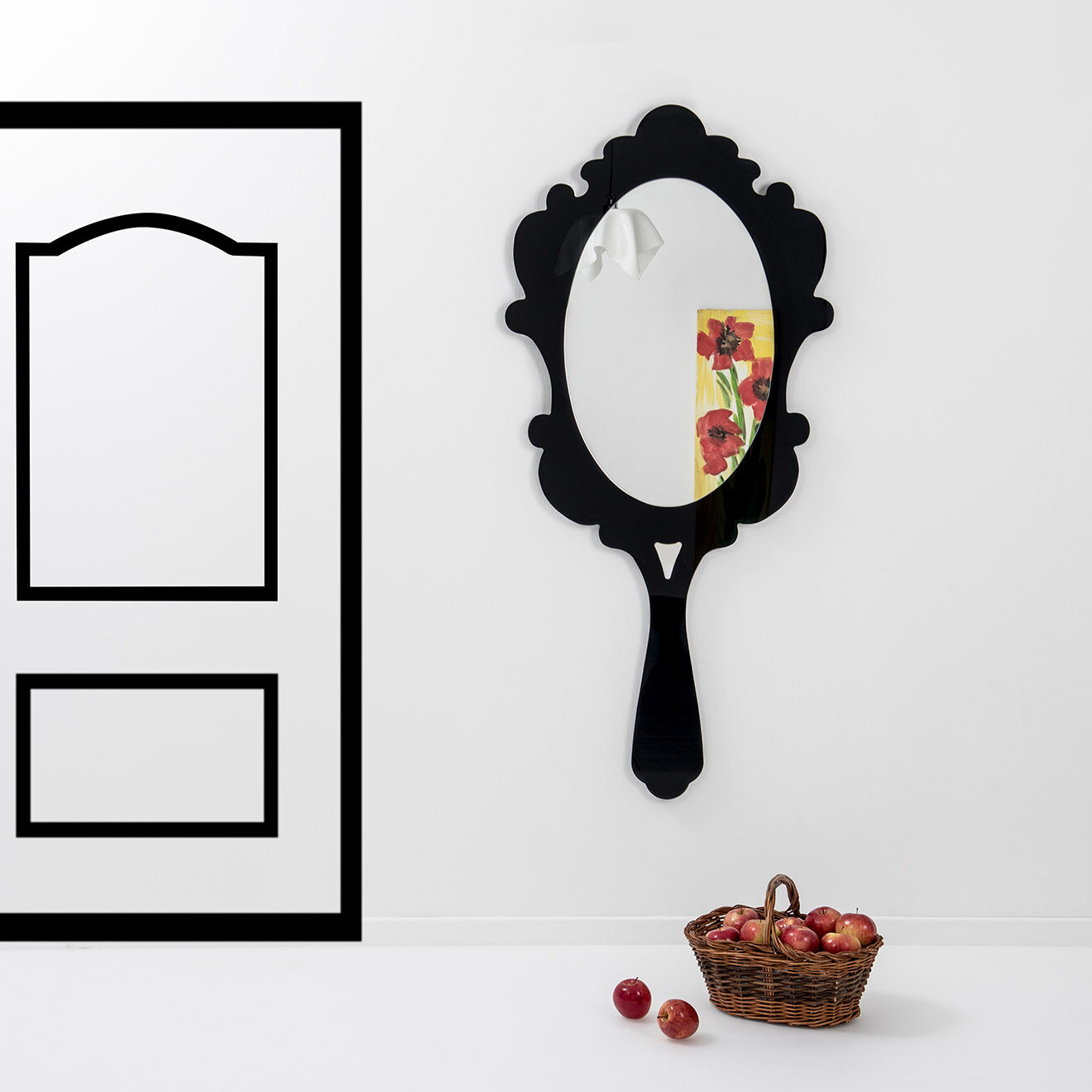 Iplex Miroir mural Coty noir - 71x71 cm