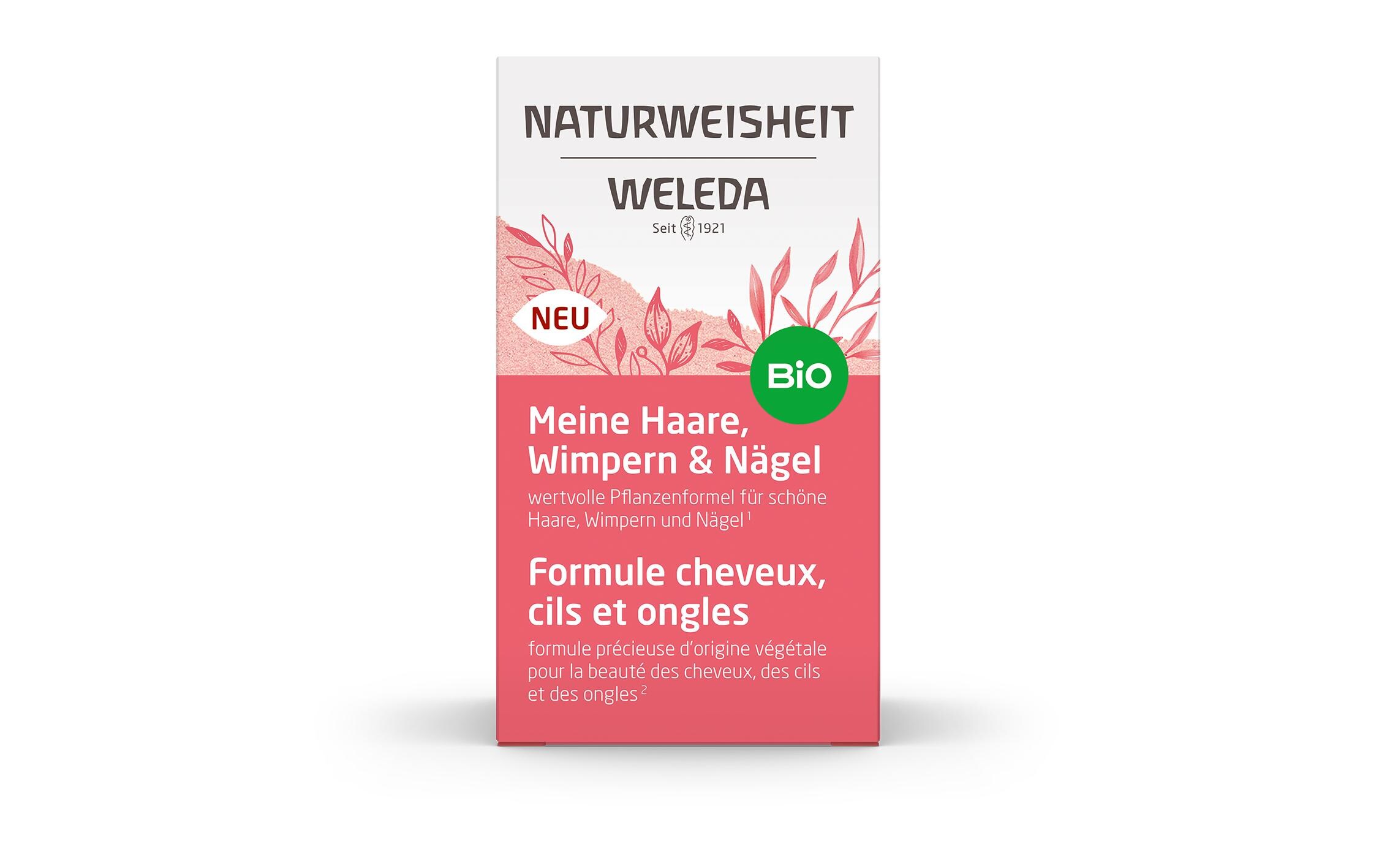 Kapsel Naturweisheit Meine Haare-Wimpern-Nägel 46 KapselnVegane Nahrungsergänzung mit Silicium, Biotin und Selen