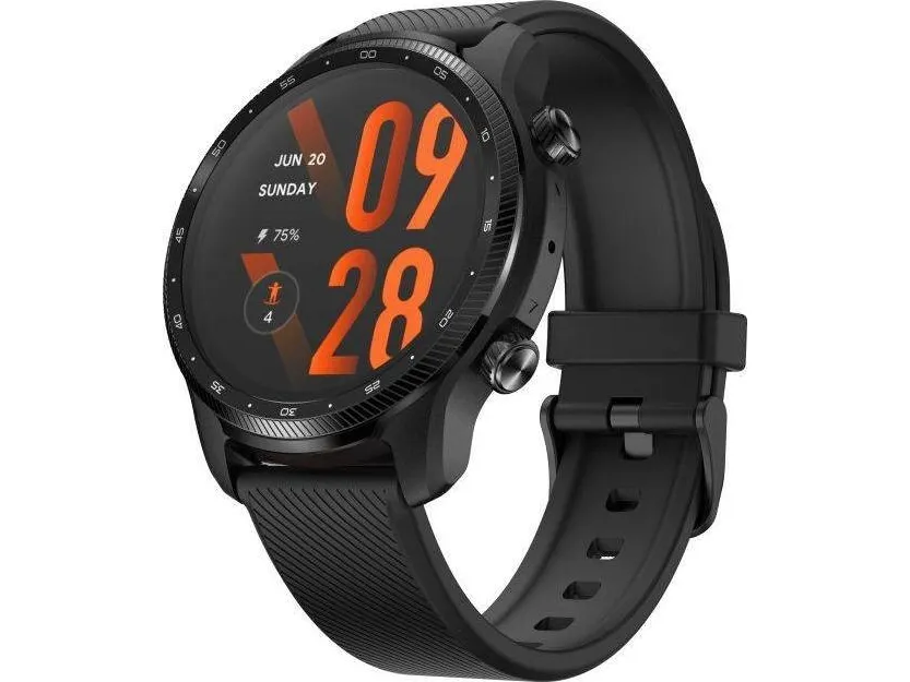 Mobvoi TicWatch Pro 3 Ultra - 47 mm - skyggesort - smart ur med bånd - fluororubber - display 1.4