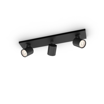 Philips opbouwspots Runner 3-lichts zwart