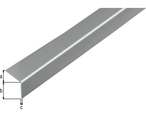PVC hoekprofiel, RVS look, zelfklevend, 30x30x1,5 mm, 1 m