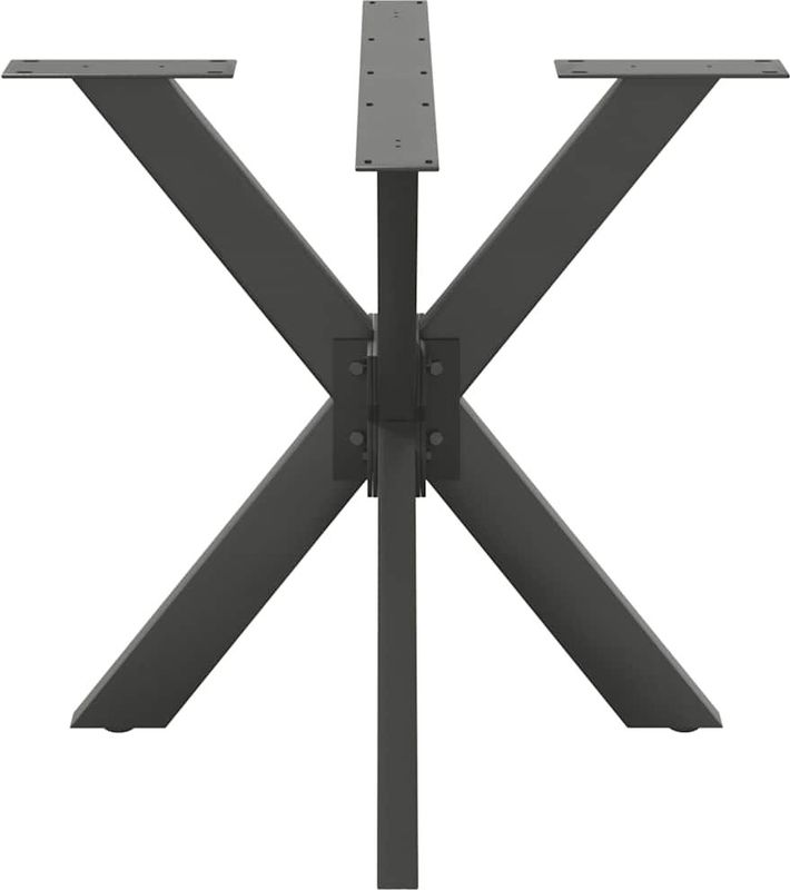 vidaXL - Eettafelpoot - Spider Vorm - Antraciet - Staal