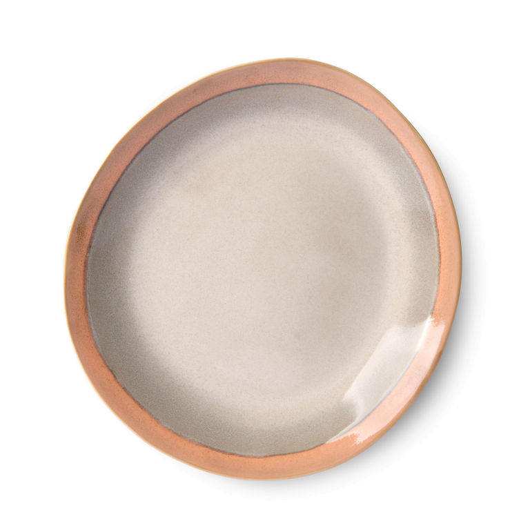 HKliving 70's Ceramic ontbijtbord Ø22 set van 2 mist