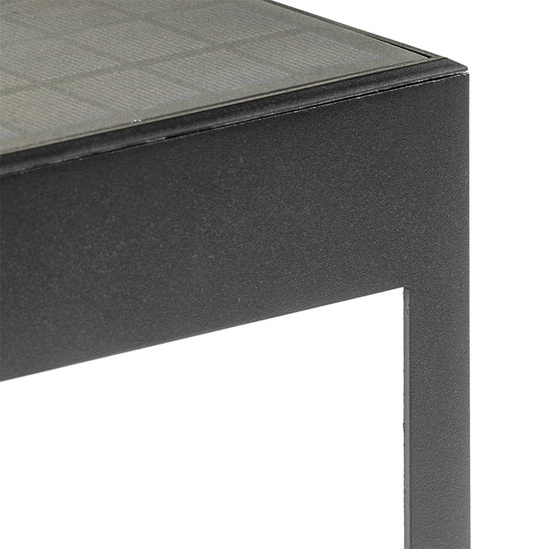 Staande buitenlamp, zwart, 40 cm, met dimlicht en sensor, op zonne-energie - Charlotte