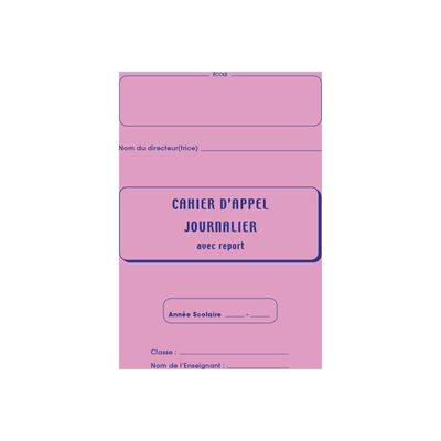 ELVE - Registre d'appel sans entaillage - A4 - 24 pages