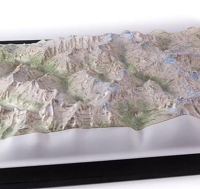 CARTE RELIEF LES ECRINS NORD