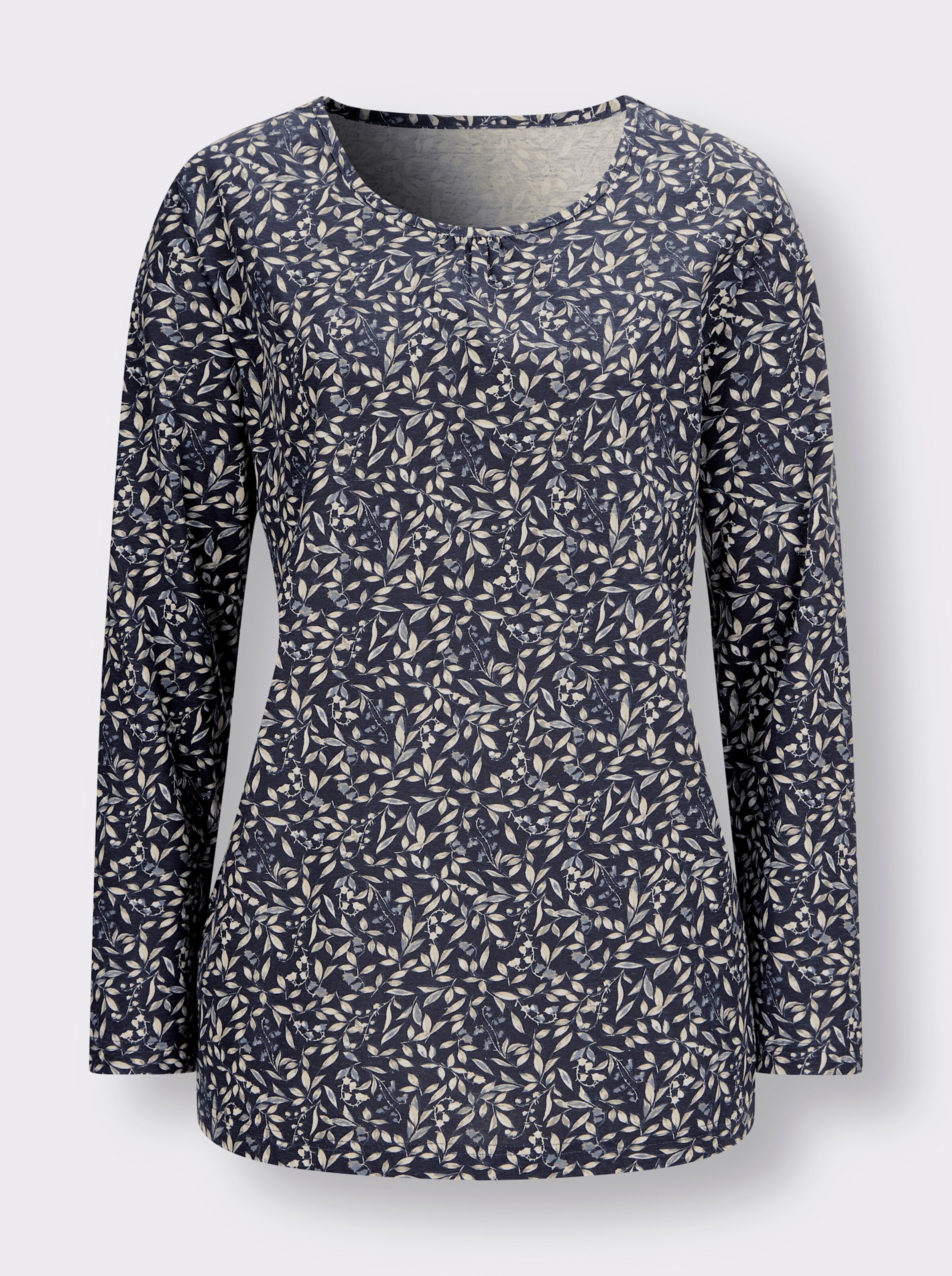 Langarmshirt mit Blüten-Dessin