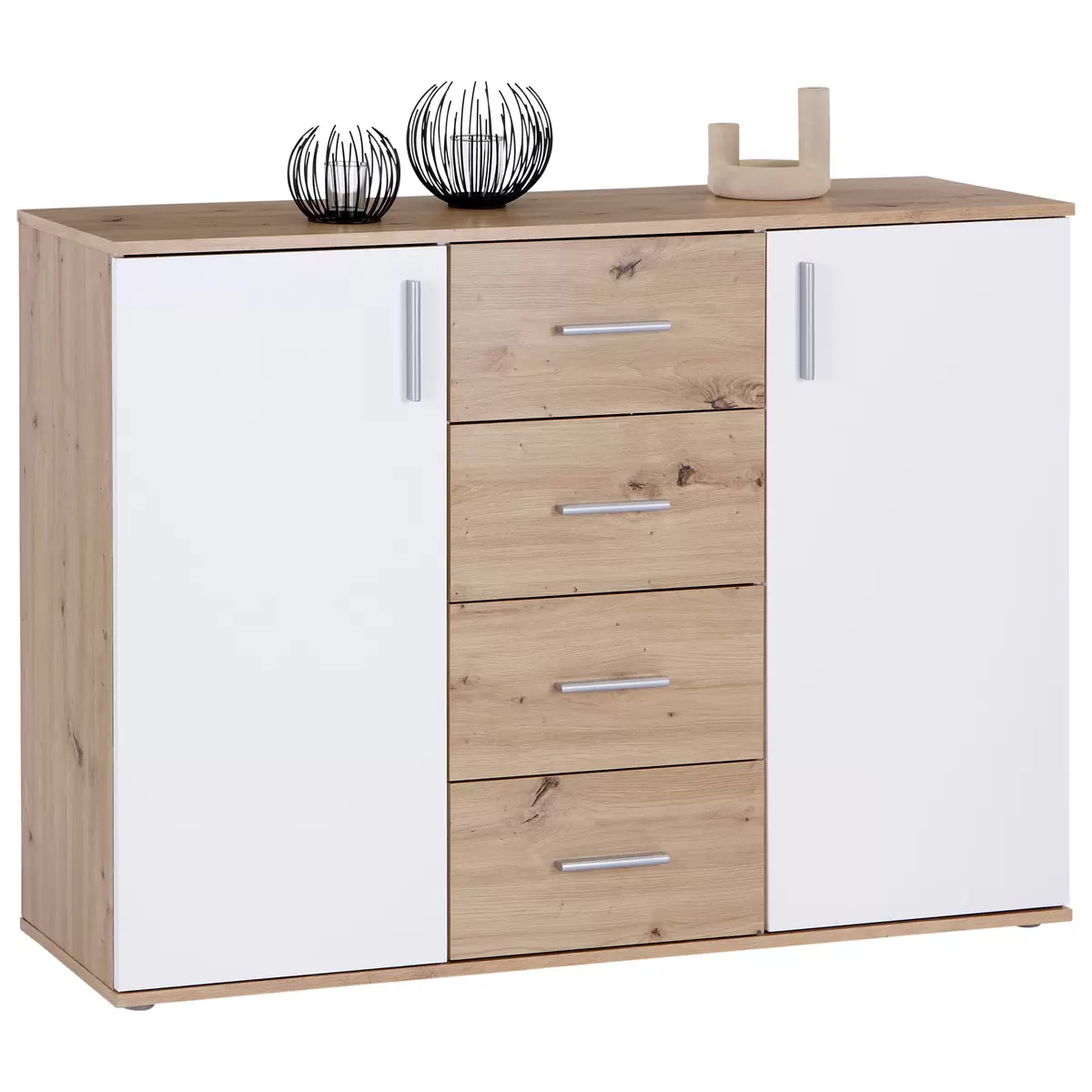 Kommode Ina 03 weiss,Eiche