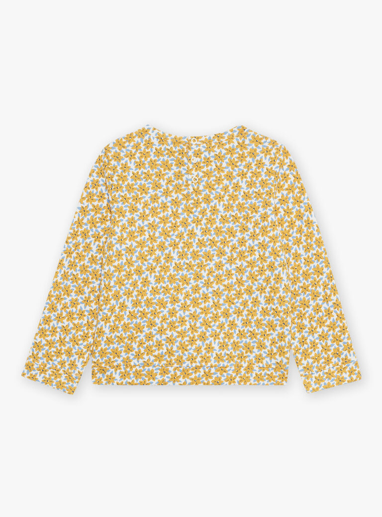 Sweat écru à fleurs et sequins réversibles